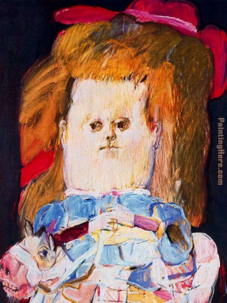 Nina sobre caballo painting - Fernando Botero Nina sobre caballo art painting